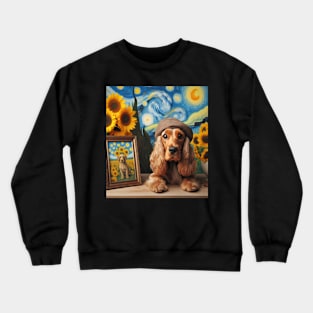 Cocker spaniel watercolor Crewneck Sweatshirt